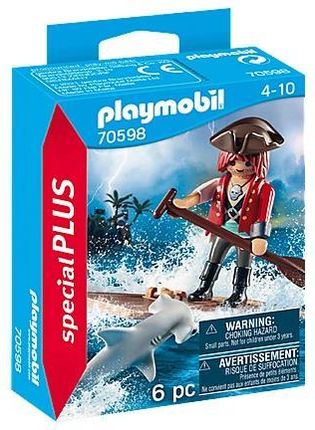 Playmobil Special Plus Pirat Z Tratwą I Rekinem