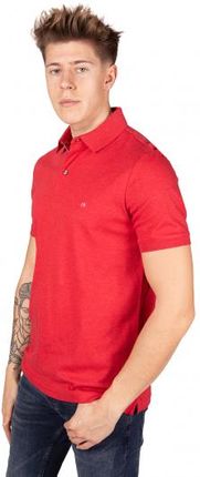 Calvin Klein Polo Męskie Liquid Touch Czerwony XL - Ceny i opinie T-shirty i koszulki męskie ZGLK