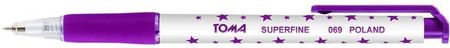 Toma Długopis S-Fine Automatyczny Fioletowy To-069