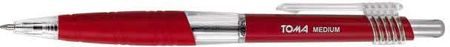 Długopis Automat Medium Z Końcówką 1,0Mm Czerwony To-038 Toma K29T2110