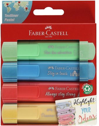 Faber Castell Zakreślacz 4Kol Pastelowe Fc254625