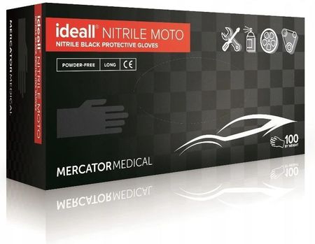 Mercator Medical Rękawice Ochronne Ideall Nitrile Moto 100szt.