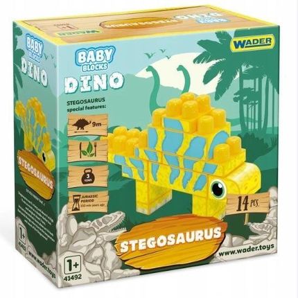 Wader Baby Blocks Dino Stegosaur 41495