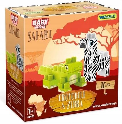 Wader Baby Blocks Safari Krokodyl I Zebra 41501