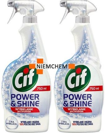 Cif Power&Shine Wybielanie i Higiena Spray 2 x 750ml