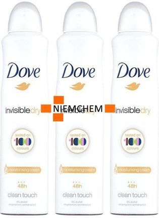 Dove Invisible Dry Antyperspirant Spray 3 x 250ml