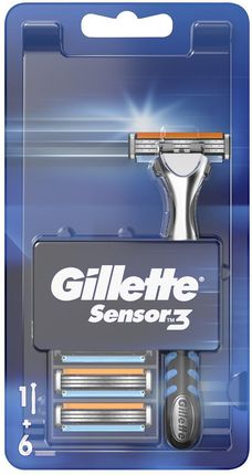 Gillette Sensor 3 Football Maszynka Do Golenia + Ostrza Wymienne 6 Szt