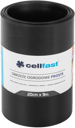 Cellfast Obrzeże ogrodowe proste 20cm Czarne 9m (30233H)