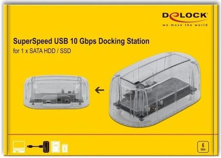 Delock Delock 64089 Storage Drive Enclosure 2.5/3.5'' Hdd/Ssd Transparent, Docking Station (64089)