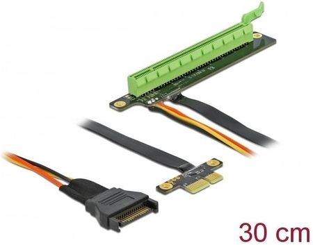 Delock Riser Card Pcie X1 X16 With Flexible Cable 30Cm (85762)