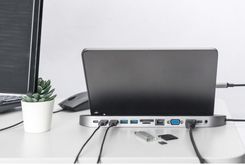 Digitus Da-70888 12-Port Usb-C Dock Gray Hdmi Vga 2X Usb-C 4X Usb-A Rj45 1X 3.5Mm Sd/Microsd (DA70888)