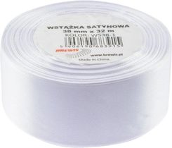 Zdjęcie Wstążka Satynowa 38Mmx32M Biała Brewis - Brusy
