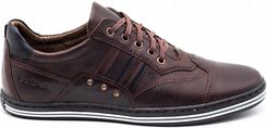 Buty męskie casual 1801 ciemny brąz