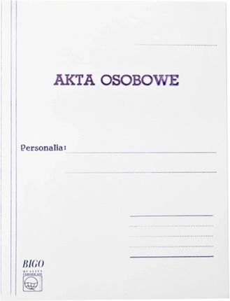 Bigo Teczka Akt Osobowych A4 Biała Abcd 10 Szt.