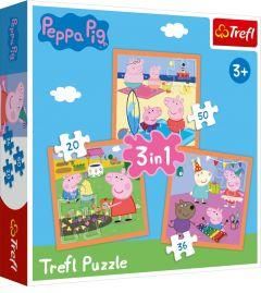 Trefl Puzzle 3W1 Pomysłowa Świnka Peppa 34852