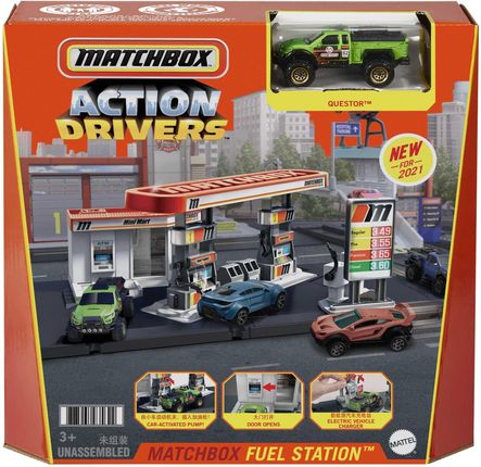 Mattel Matchbox Prawdziwe Przygody Stacja benzynowa Zestaw startowy GVY82 GVY84