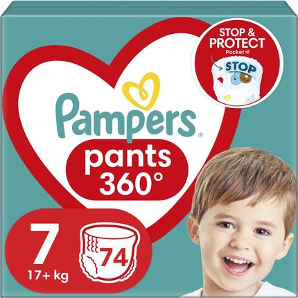 Pampers Pants Pieluchomajtki rozmiar 7, 74 szt. 17kg+