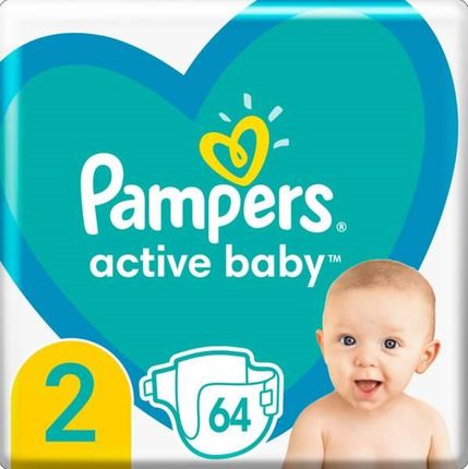 Pampers Pieluchy Active Baby Rozmiar 2, 64Szt.