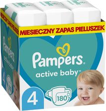 Zdjęcie Pampers Active Baby rozmiar 4, 180 pieluszek 9kg-14kg - Nidzica