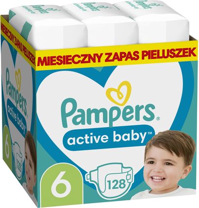 Pampers Active Baby rozmiar 6, 128 pieluszek 13kg-18kg