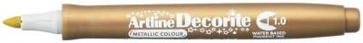 Artline Marker Permanentny Złoty Metaliczny Decorite Złoty 1,0Mm Pędzelek Końcówka (Ar 033 9 6)