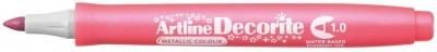 Artline Marker Permanentny Metaliczny Decorite Różowy 1,0Mm Pędzelek Końcówka (Ar 033 8 8)
