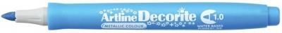 Artline Marker Permanentny Metaliczny Decorite Niebieski 1,0Mm Pędzelek Końcówka (Ar 033 1 8)