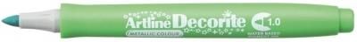Artline Marker Permanentny Metaliczny Decorite Zielony 1,0Mm Pędzelek Końcówka (Ar 033 4 8)