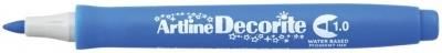 Artline Marker Permanentny Decorite Niebieski 1,0Mm Pędzelek Końcówka (Ar 033 1 2)