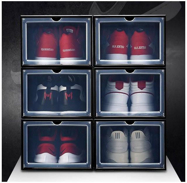 Goldstart Pudełka na buty 1szt. Czarny - zdjęcie 4 Goldstart Pudełka na buty 1szt. Czarny