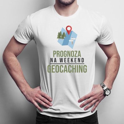 Prognoza Na Weekend: Geocaching - Męska Koszulka