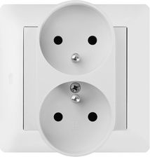 Zdjęcie Elektro-Plast Gniazdo Astoria Podwójne 2X2P+Z Białe (3250636) - Żnin