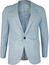 Zdjęcie Marynarka Niebieska, Błękitna w Kratkę, Casualowa, Slim, Jeden Guzik, Jedno Rozcięcie RIGON MARRGNv7niebkrata - Boguchwała