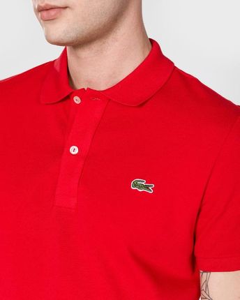 Lacoste Polo Koszulka Czerwony - Ceny i opinie T-shirty i koszulki męskie XBXT