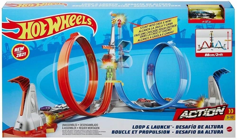 Hot Wheels Zestaw Pętle Giga Wieża + Auto GRW39