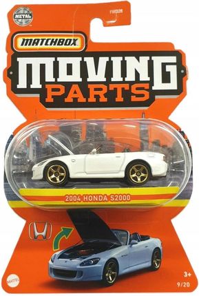 Mattel Matchbox Moving Parts 2004 Honda S2000 FWD28 GWB51