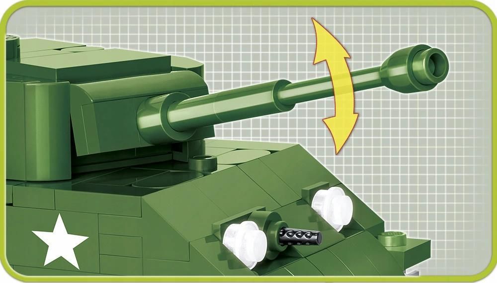 Reobrix Klemmbausteine COBI M4A3E8 Sherman Panzer Bausatz | 316 Teile