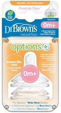 Zdjęcie Dr Brown'S Smoczek Szeroka Szyjka Poziom Preemie 0M+ 2 Pak Dla Wcześniaka Do Butelki Options+ Wn0201-Intl - Siedlce
