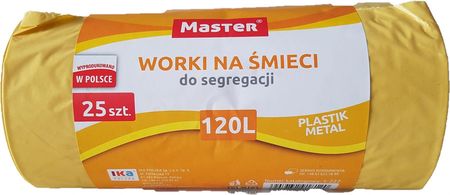 Worki Na Odpady Master Ldpe 120L 25Szt Żółte
