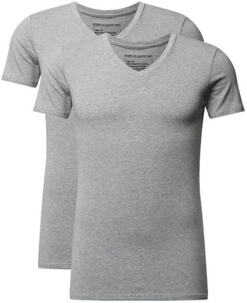 T shirt z dodatkiem streczu w zestawie 2 szt. model ‘Caris’ - Ceny i opinie T-shirty i koszulki męskie YNOS