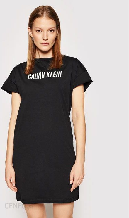 Calvin Klein Swimwear Sukienka codzienna KW0KW01357 Czarny Relaxed Fit -  Ceny i opinie 