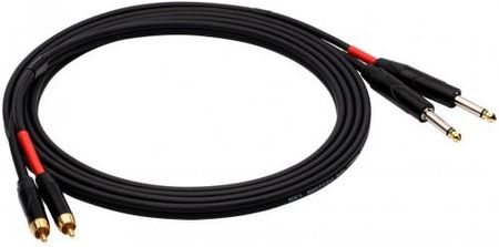 Kabel audio Red’s Music AU1405BX – 2 x Jack mono 6,3 mm – 2 x RCA 0,5 m