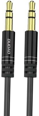 Dudao długi rozciągliwy kabel AUX mini jack 3.5mm sprężyna ~150cm czarny (L12 black)
