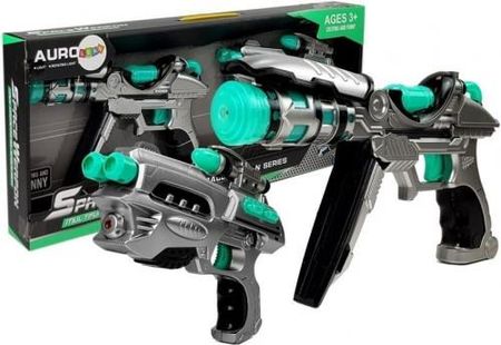 Lean Toys Dwa Pistolety Kosmiczne Efekty Dźwiękowe Świetlne
