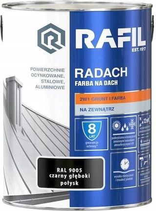 Rafil Radach RAL9005 Czarny Głęboki Połysk 5L