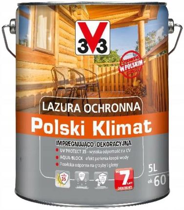V33 Lazura Polski Klimat 7 Lat Heban 5L