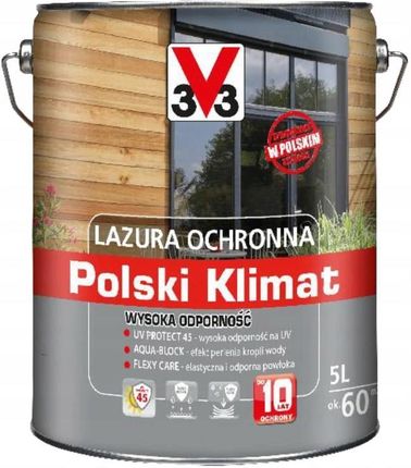 V33 Lazura Polski Klimat 10 Lat Biały Kremowy 5L
