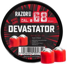 Zdjęcie Razorgun Kule Stalowe Ram Steel Core Devastator Kal. 68 Do Umarex T4E Hds 68 40Szt - Żory