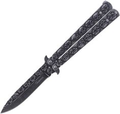 Zdjęcie Martinez Albainox Nóż Motylkowy Balisong Skulls Stone Wash 02184 - Sułkowice