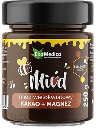 Ekamedica Miód wielokwiatowy Kakao + magnez - 250g 